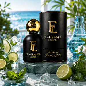 Inspired By Pacific Chill fragrance by Fragrance Locker featuring bergamot, mint and green tea in a long-lasting unisex perfume.