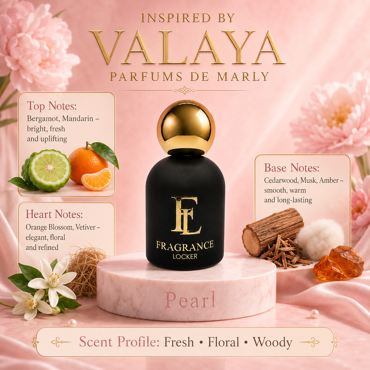 Fragrance Locker VALAYA Parfums de Marly inspired Eau de Parfum 50ml bottle and box.