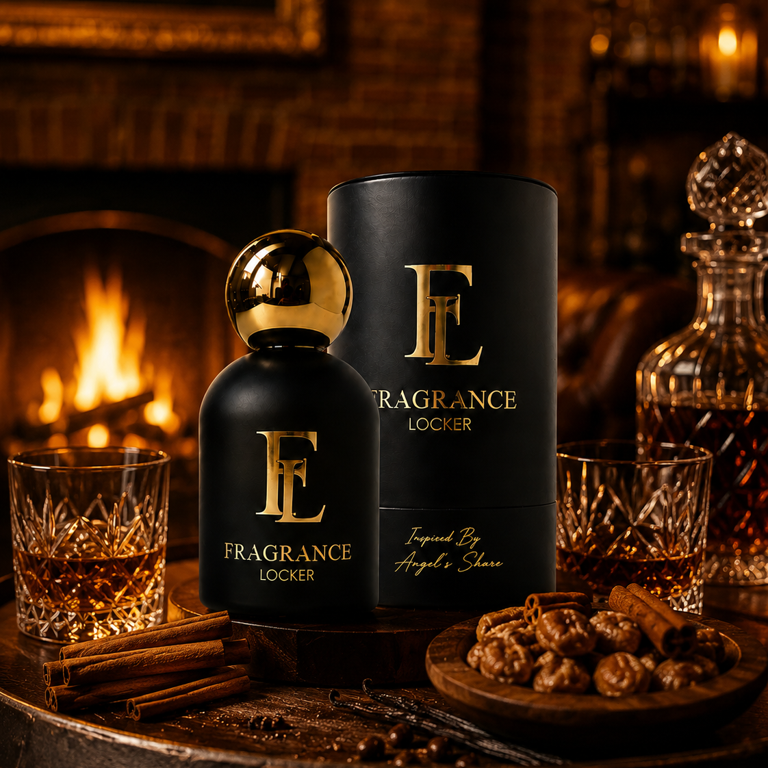 Inspired By Angel's Share fragrance by Fragrance Locker featuring cognac, cinnamon and creamy vanilla in a long-lasting gourmand perfume.