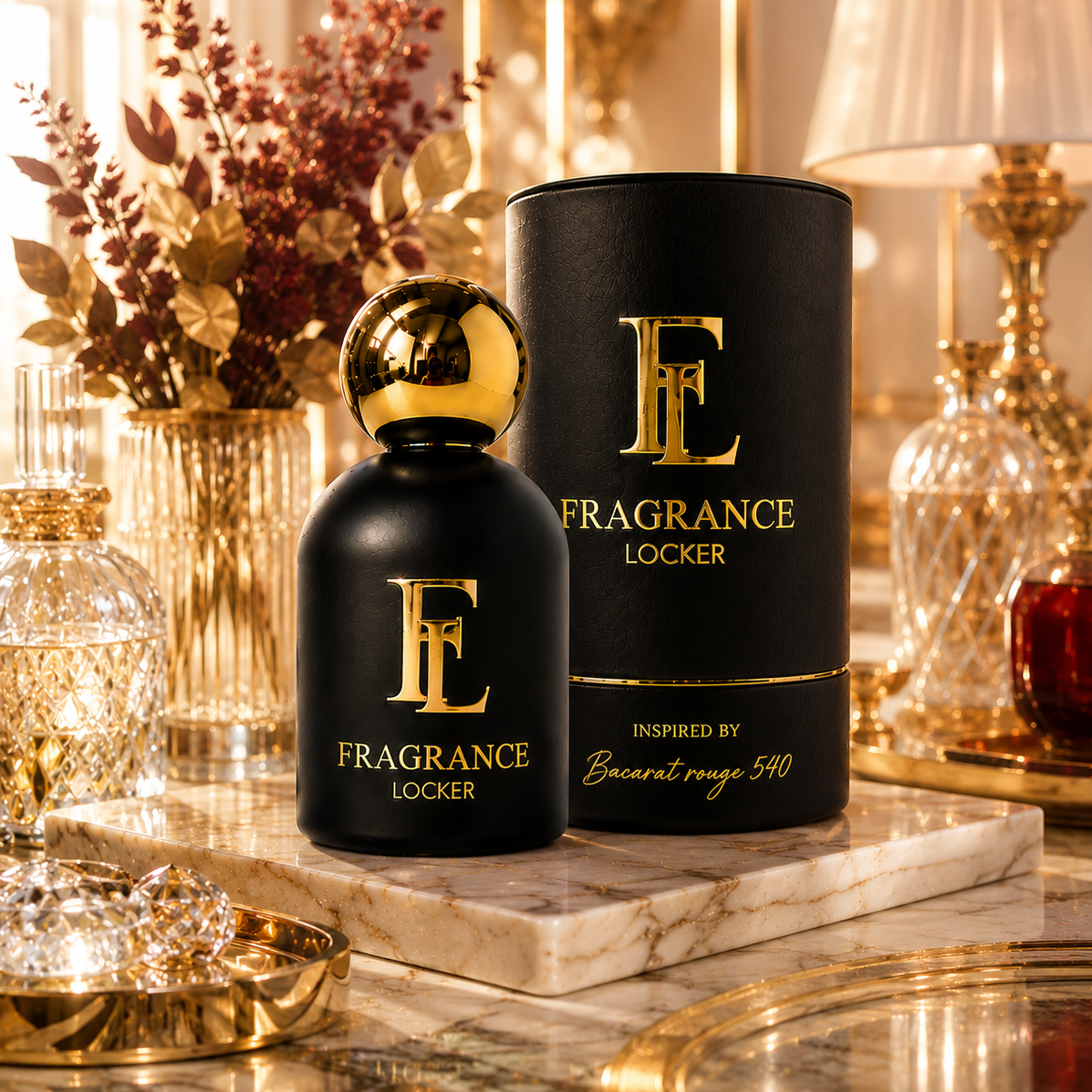 Inspired By Baccarat Rouge 540 fragrance by Fragrance Locker featuring blood orange, saffron and ambergris in a long-lasting unisex perfume.