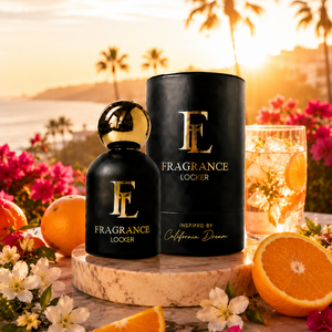 Inspired By California Dream fragrance by Fragrance Locker featuring mandarin, orange blossom and soft musk in a long-lasting unisex perfume.