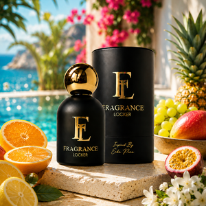 Inspired By Erba Pura fragrance by Fragrance Locker featuring bright citrus, juicy fruits and smooth amber in a long-lasting unisex perfume.