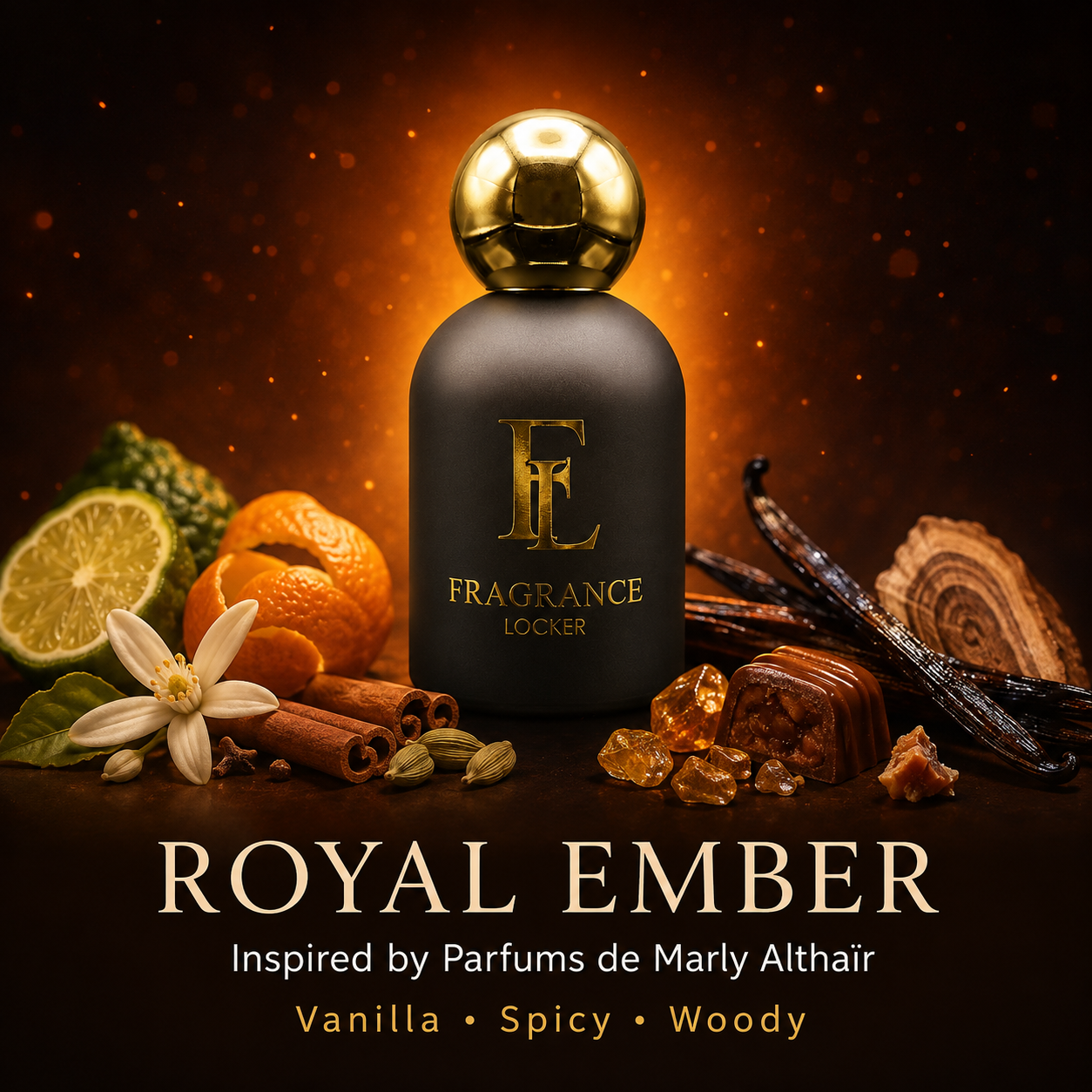 Inspired by Althair – Royal Ember Warm · Vanilla · Spicy — Men's Parfum 50ml
