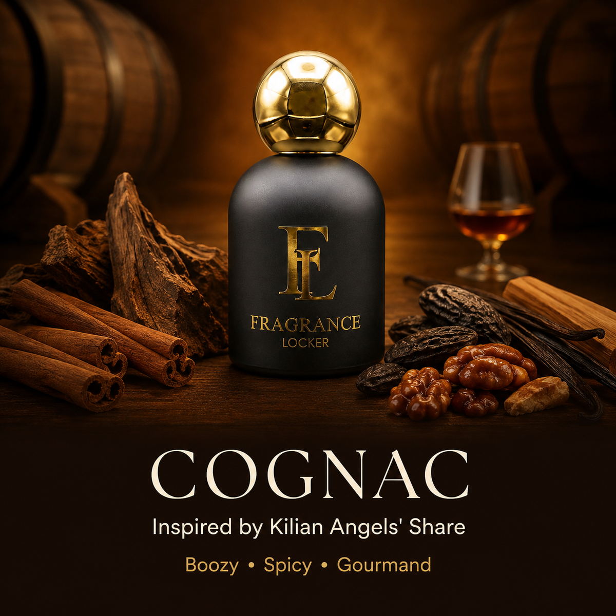 Inspired by Angel's Share – Cognac Gourmand · Amber · Woody — Unisex Parfum 50ml