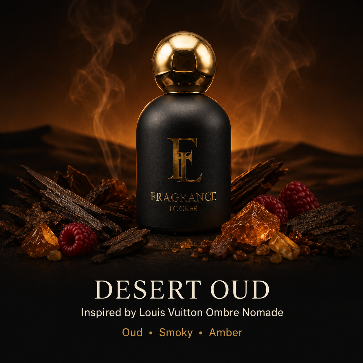 Inspired by Ombre Nomade – Desert Oud Smoky · Oud · Amber — Unisex Parfum 50ml