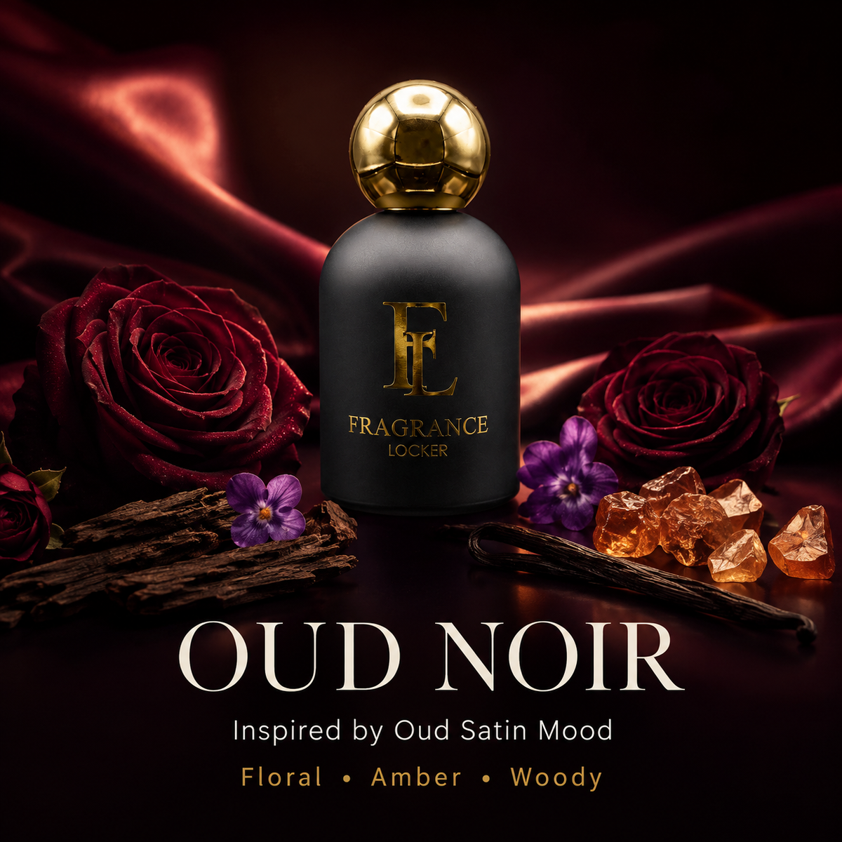 Inspired by Oud Satin Mood – Oud Noir Floral · Oud · Amber — Unisex Parfum 50ml
